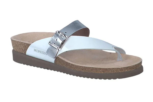 Mephisto Women's Helen Mix - White Patent, Nickel Star