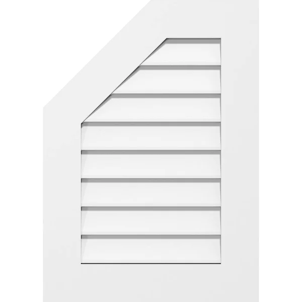 Ekena Millwork GVPOL20X3601SN 20x22W x 36x22H Octagonal Surface Mount PVC Gable Vent: Non-Functional - w/ 3-1/2x22W x 1x22P Stand