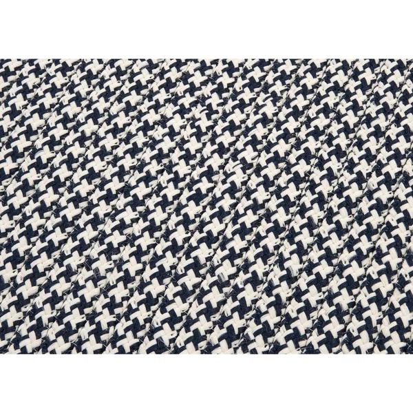 Colonial Mills Outdoor Houndstooth Tweed Area Rug - Navy: 2-ft x 4-ft