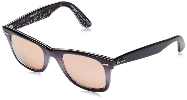 Ray-Ban Original Wayfarer Sunglasses - Top Grey On Grey Frame/Mirror Brown Lens