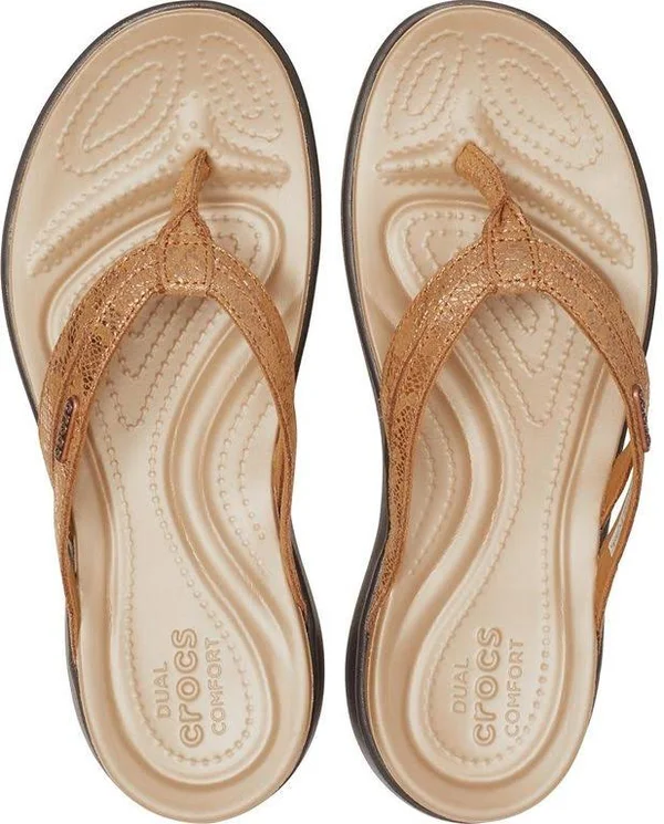 Crocs Capri Strappy Flip 8 Women's Bronze