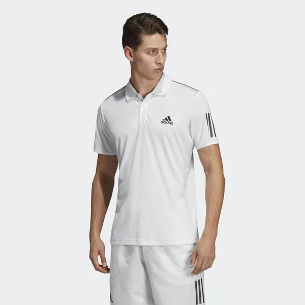 Adidas Men's Club 3 Stripes Tennis Polo - XXL, White