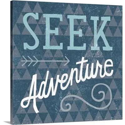 &Mod Triangles Seek Adventure& by Michael Mullan Textual Art Great Big Canvas Format: Canvas, Size: 24x22 H x 24x22 W x 1.5x22 D