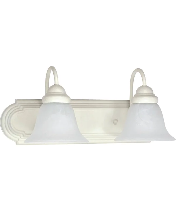 Ballerina 2 Light 18 in. Vanity, White, Nuvo Lighting