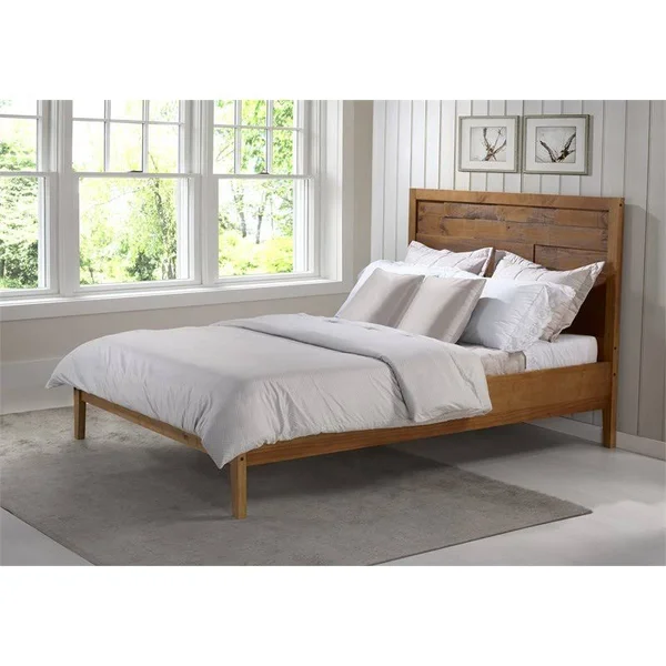 Pemberly Row Queen Platform Bed in Caramel