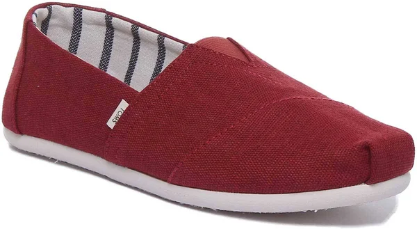 Toms Venice Collection Alpargata (Black Cherry Heritage canvas) Men's Slip on Shoes