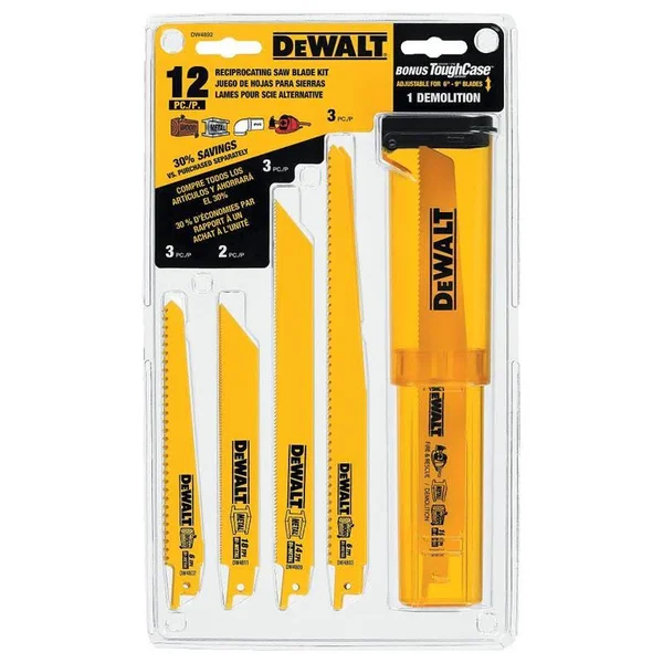 DeWalt DW4892 Reciprocating Saw Blade Bi-Metal Set - 5 Pak DW4892-5