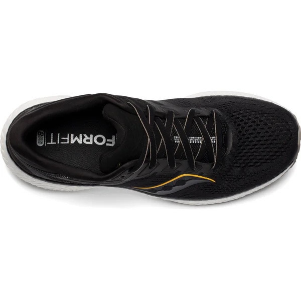 Saucony Men's Hurricane 23 Black, Vizigold, 9.5, 2E