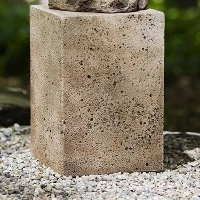 Campania International PD-167-BR Brown Stone Medium Art Pedestal