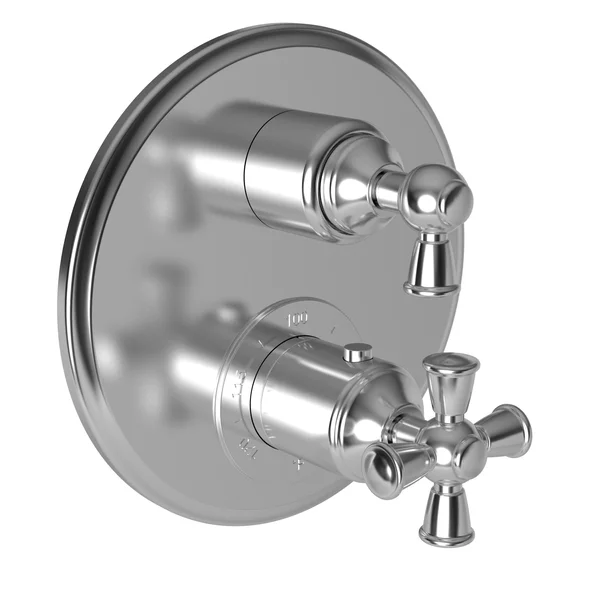 Newport Brass 3-2403TR/08A 1/2x22 Round Thermostatic Trim Plate with Handle, Antique Copper