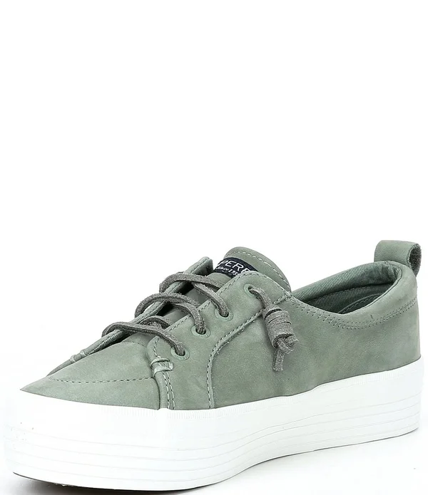 Women's Sperry Crest Vibe Platform Leather Sneaker DustyRose, Size 6M