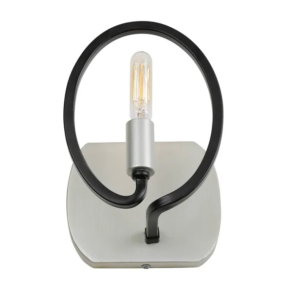 Varaluz Eliptico 1 Light Bath, Silverado/Black - 316B01SOBL