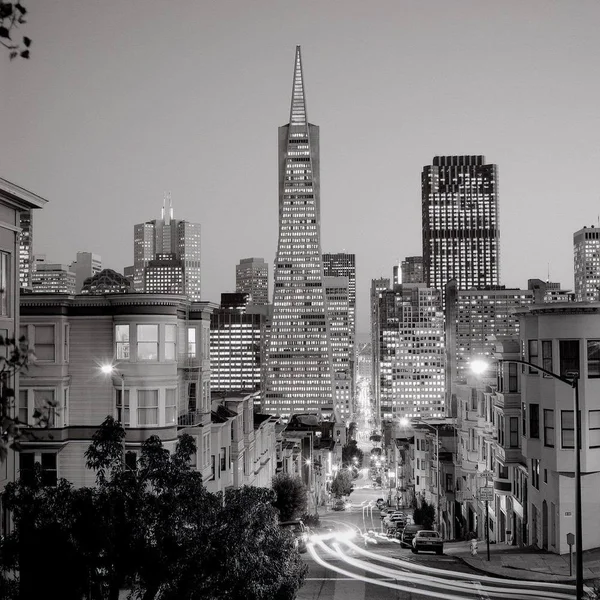 Easy Art Prints Alan Blaustein's 'San Francisco Skyline #1' Premium Canvas Art - 30 x 30 - Brazilian Barnwood Frame