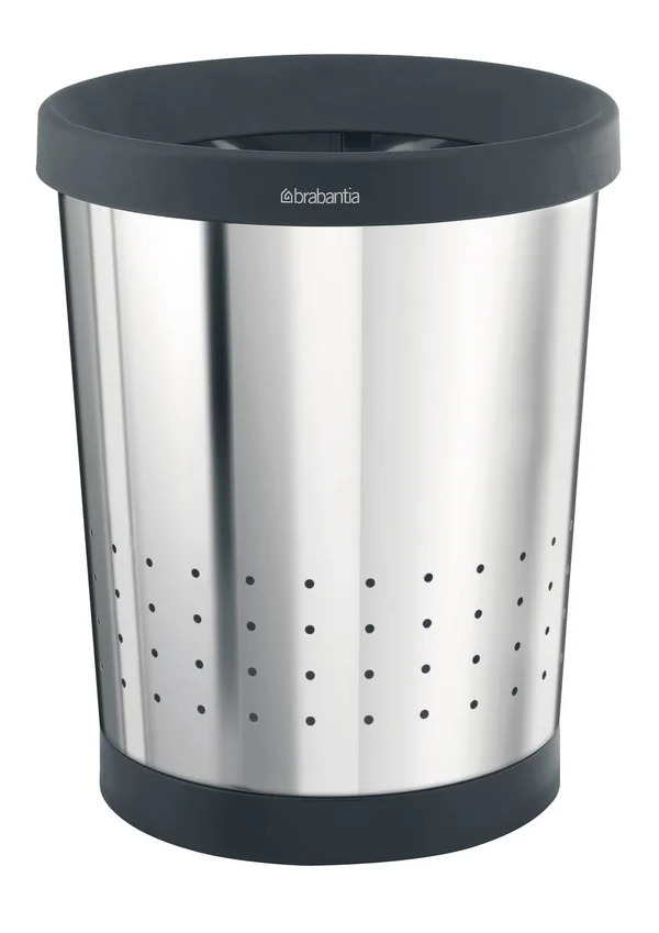 Brabantia Conical Waste Paper Bin with Holes - 11 L - Matt Steel