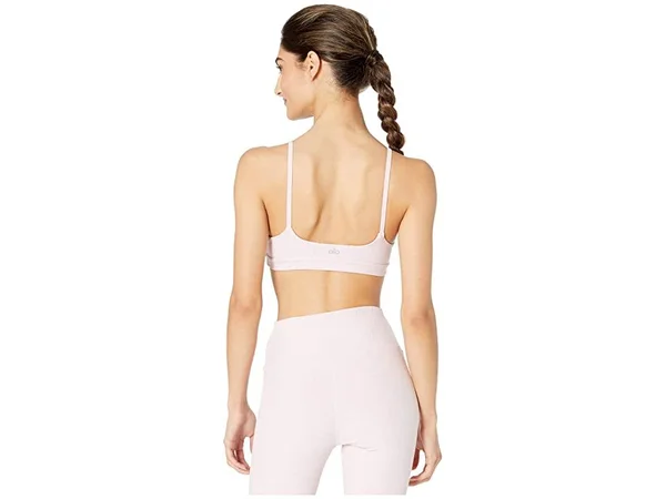 Alo Yoga, Alosoft Lounge Bra in Soft Pink Heather, Size: Small