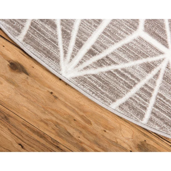Jill Zarin Fifth Avenue Uptown Area Rug - 8& Round - Brown