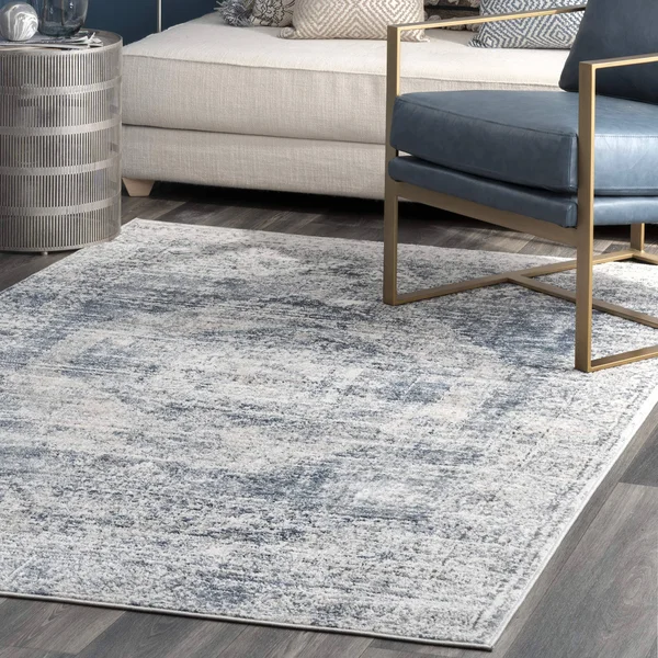 nuLOOM Jayla Barbed Iris Blue 9 ft. x 12 ft. Medallion Indoor Area Rug