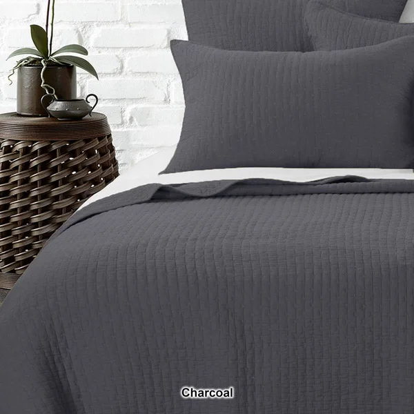 Levtex Home Cross Stitch Solid Quilt Set Taupe