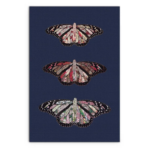 24x22 x 18x22 Rustic Butterflies Matte Canvas by Amrita Sen in Multi-Color
