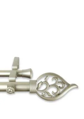 Rod Desyne Flora Double Curtain ROD; Light Gold