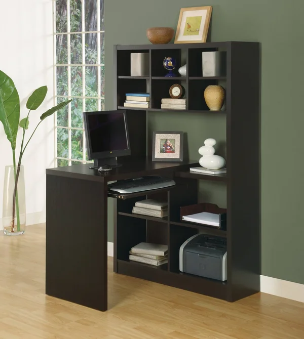 Monarch Specialties Dark Taupe Left, Right Facing Corner Desk