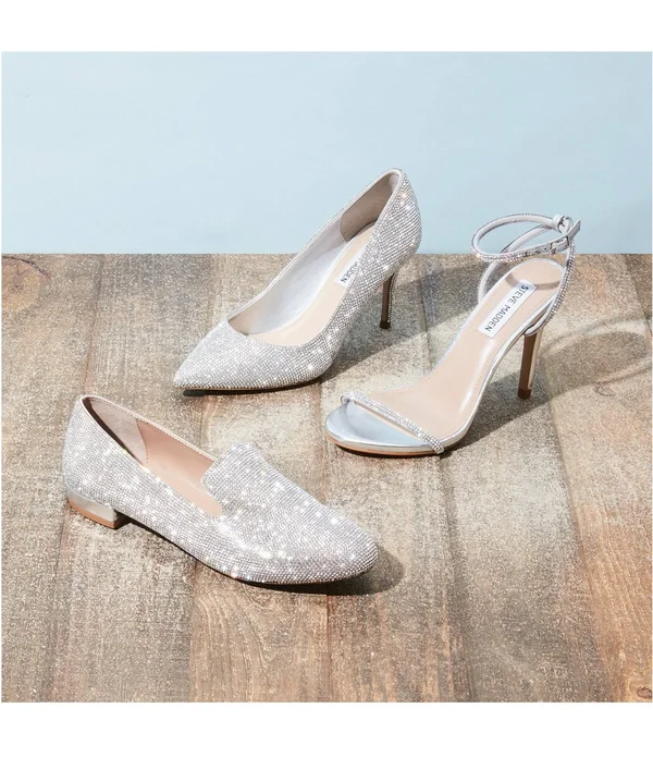 Steve Madden Daisie Crystal Jeweled Pointed Toe Pumps - 5.5M