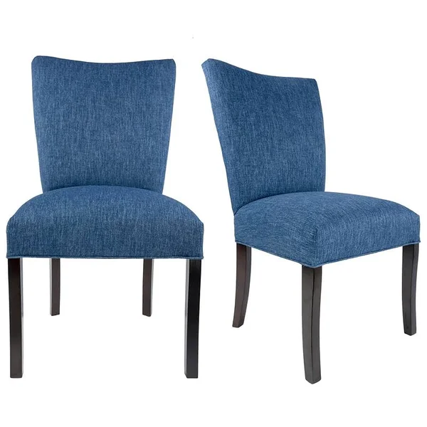 Tatianna Linen Upholstered Parsons Chair Red Barrel Studio Upholstery Color: Denim Blue