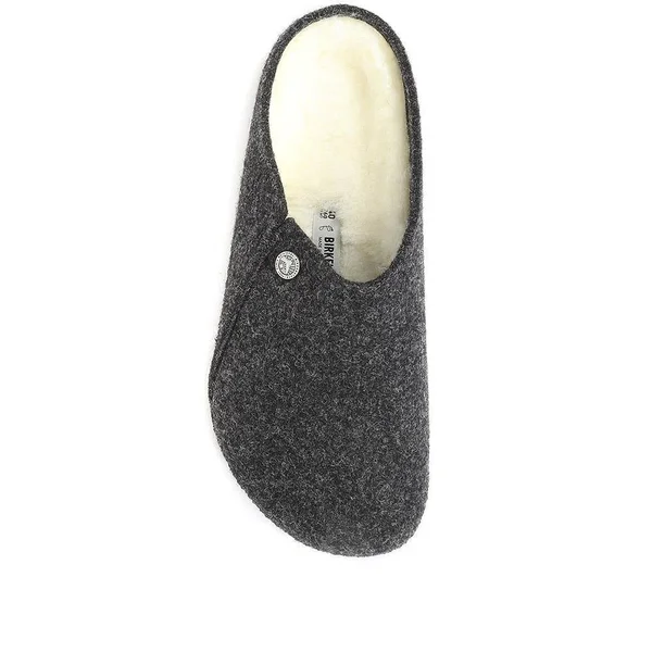 Birkenstock Men's Zermatt Wool Felt Slippers - Grey, US 06.5