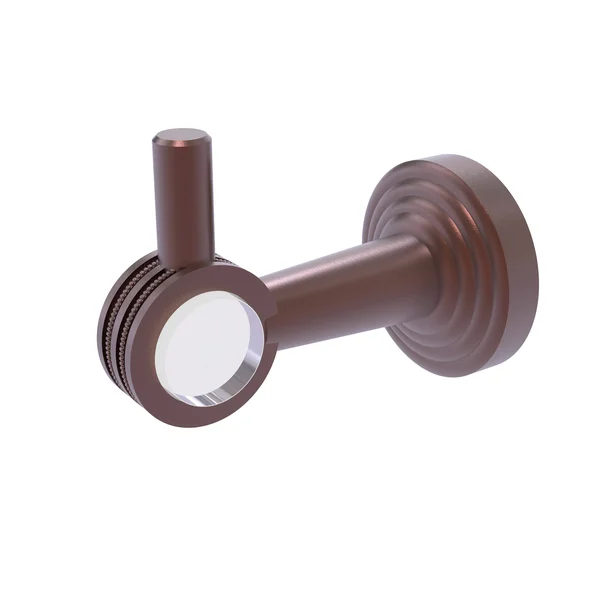 Allied Brass PB-20D-CA Pacific Beach Collection Robe Hook with Dotted Accents Antique Copper