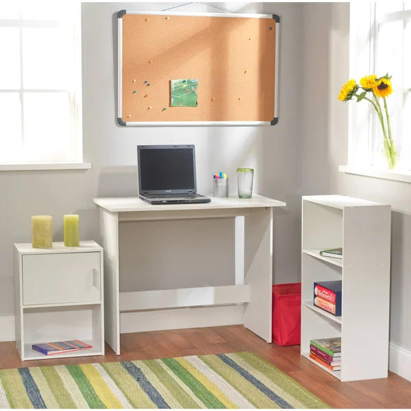 TMS 3 Piece Soho Study Set - White, 29.5" x 35.4" x 19.6"