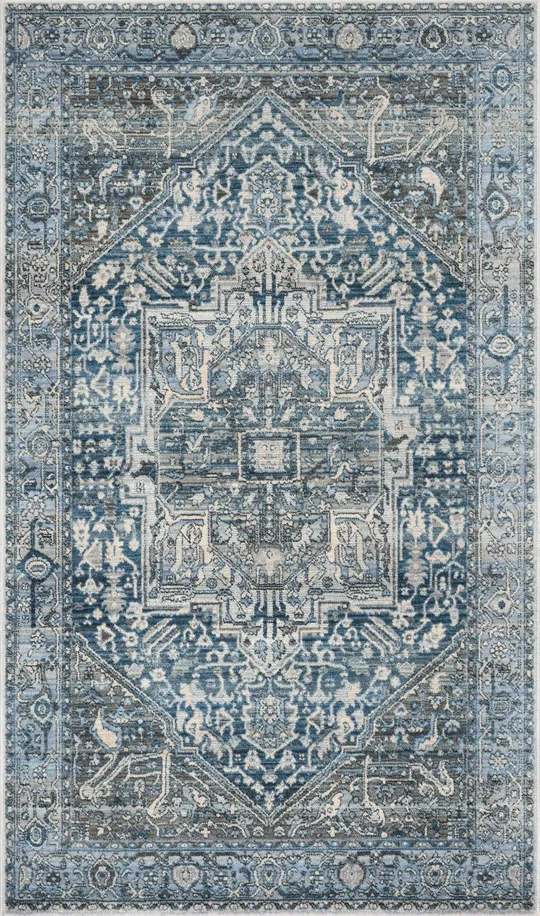 Safavieh Vintage Persian VTP474H 5& x 7&6x22 Charcoal - Blue Rug