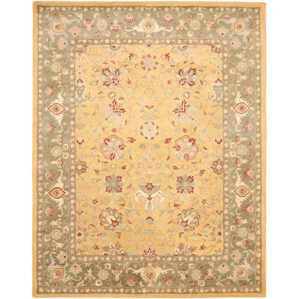 Safavieh Antiquity AT21H Green, Brown Rug 4&6x22 x 6&6x22 Oval