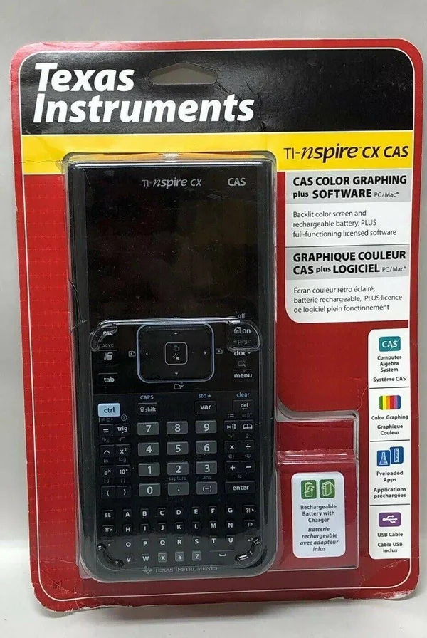 Texas Instruments TI-Nspire CX CAS Handheld Graphing Calculator - Color Display