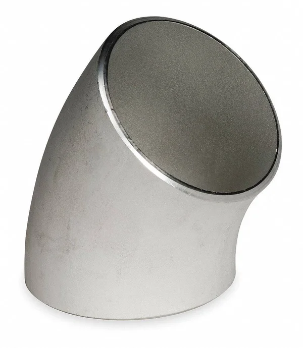 Smith-Cooper 316L Stainless Steel Long Radius Elbow - 45 Degrees, 2-1/2 in Pipe Size - Pipe Fitting, Schedule 40 F Model: 4381020