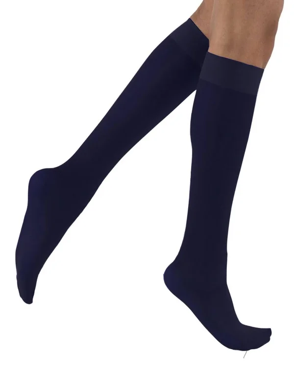 Juzo Soft 30-40 mmHg Open Toe Knee High - III, Regular, Navy