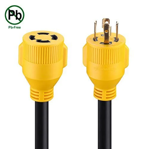 Miady 40ft 30 Amp Generator Cord, 10 Gauge Heavy Duty L14-30 Generator Power Cord Up to 7, 500w with Cord Organizer