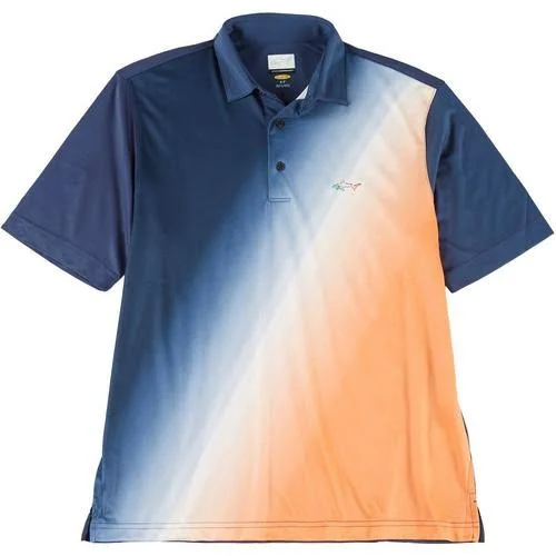 Greg Norman Collection Mens Diag Fade Ombre Polo Shirt