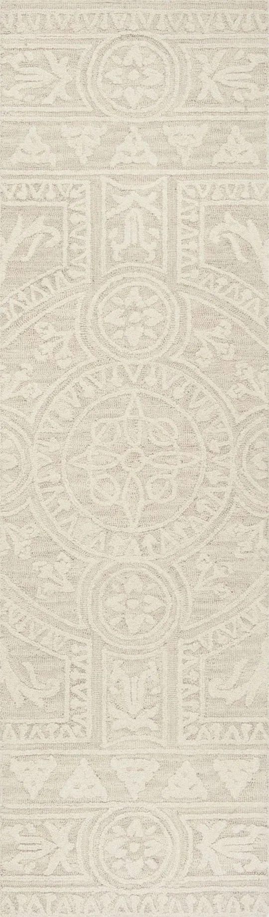 Safavieh 2&-3x22 x 8& Blossom BLM109F Light Grey Ivory Rug
