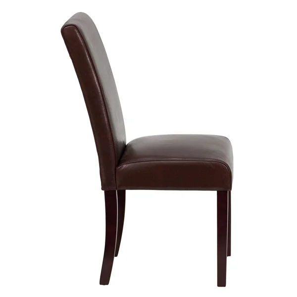 Lancaster Home 2 Pack LeatherSoft Parsons Chair Ivory - Beige