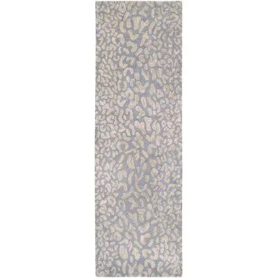 Artesia Animal Print Handmade Tufted Wool Pale Blue Area Rug Mercer41 Rug Size: Runner 2&6x22 x 8&