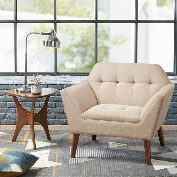 INK+IVY Newport Lounge Chair - Light Grey