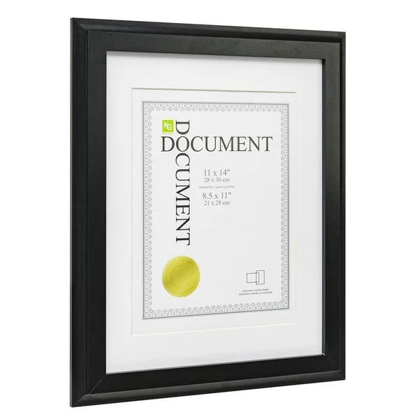 Pemberly Row Oford Wood Document Frame Black 8Pack Engineered Wood