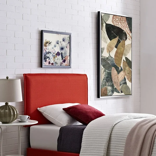 Modway Camille Twin Upholstered Fabric Headboard, Laguna