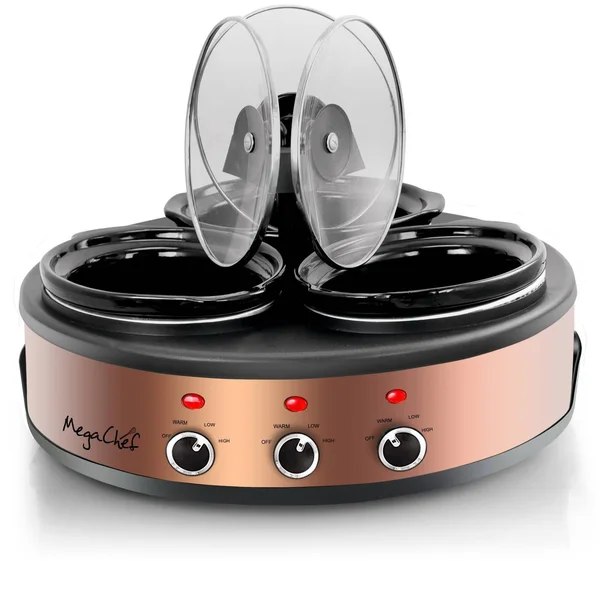 MegaChef 1.5-Quart Slow Cooker - Brushed Copper/Black