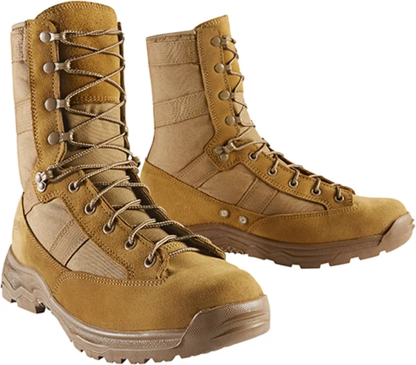Danner Men's Reckoning Hot 8x22 Combat Boot, Size: 15, Coyote Full Grain Leather/Nylon
