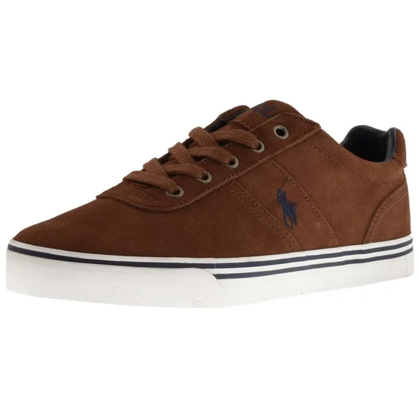 Ralph Lauren Hanford Suede Trainers Brown