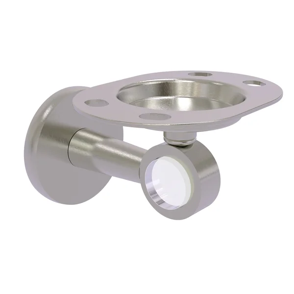 Allied Brass Clearview Collection Tumbler and Toothbrush Holder - Satin Nickel