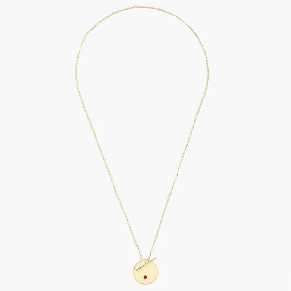 Gold Custom Birthstone Toggle Necklace - Birthstone Necklaces - Birthday Gift for Daughter - Gift for Mom - Gifts for Her - Chri