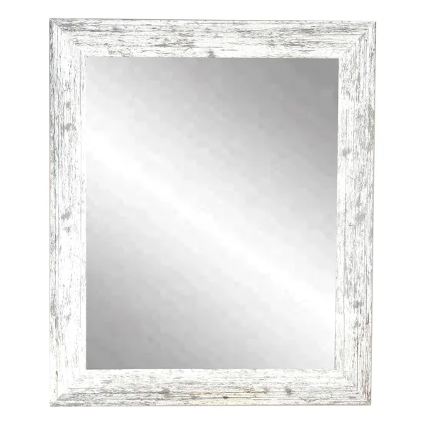 Distressed White Wall Mirror (32.5 x 39)