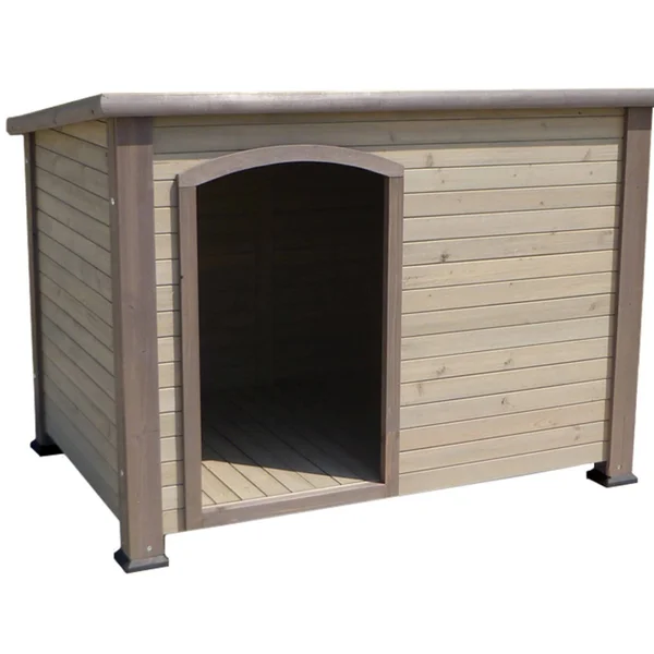 Precision Extreme Outback Log Cabin Dog House, Grey, S